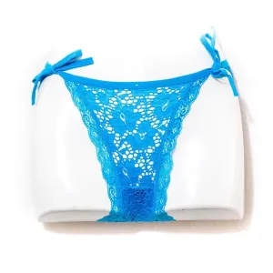 Sky Blue Women's Underwear Sexy Lingerie Lace Bikini Panty Hipster