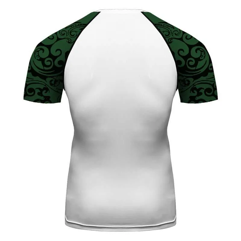 Slytherin Harry Potter Full Printing short Sleeve T-shirt Gym Sport Compression Shirt