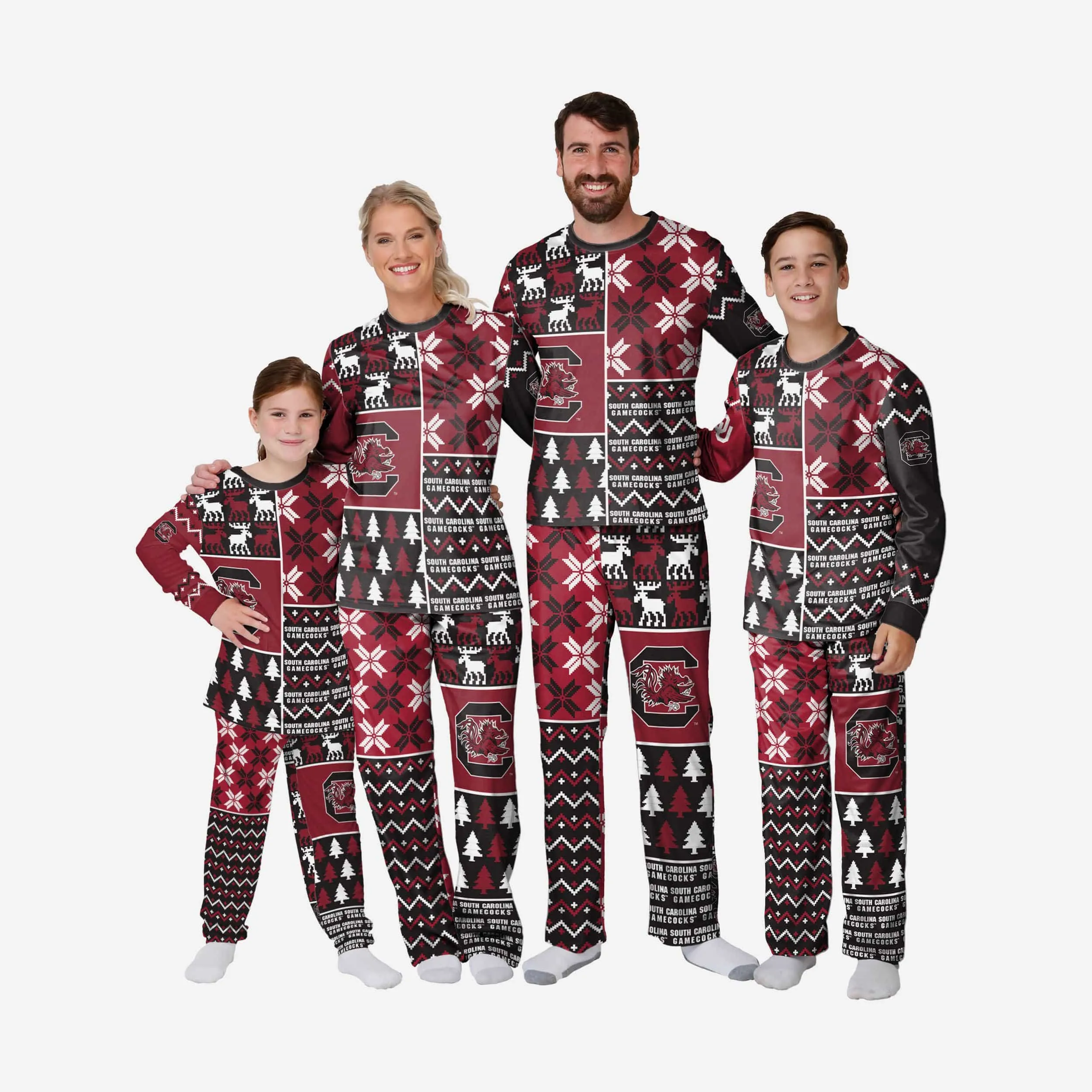 South Carolina Gamecocks Infant Busy Block Family Holiday Pajamas