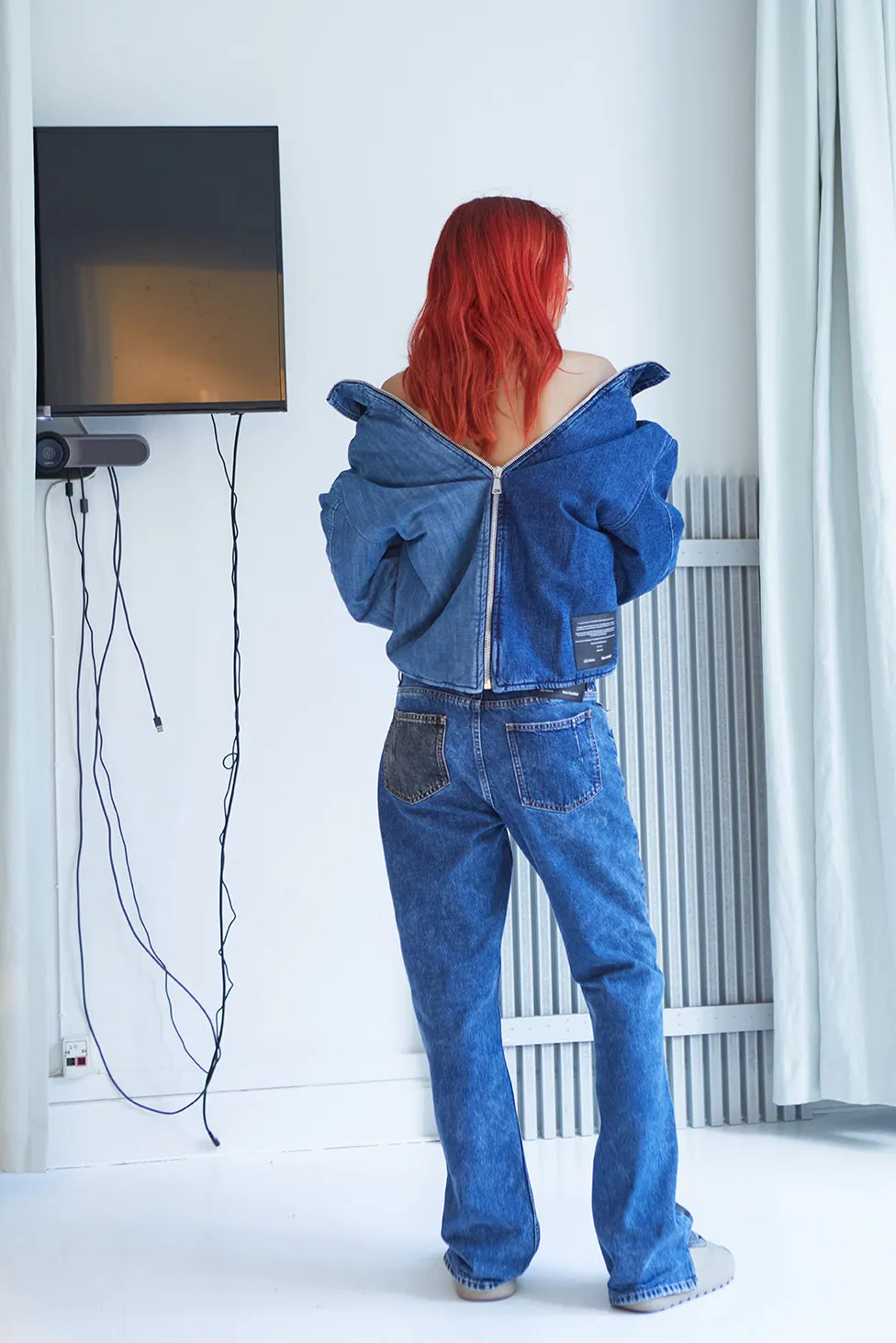 Split Bomber - Rinse Blue