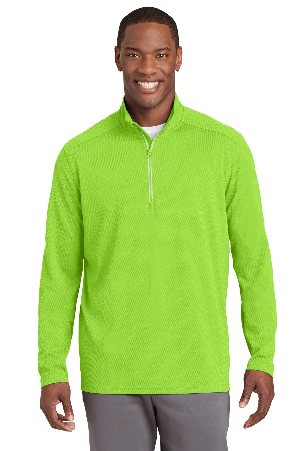 Sport-Tek® Sport-Wick® Textured 1/4-Zip Pullover