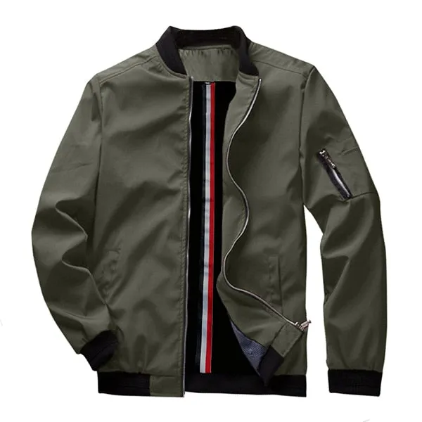 Spring New Men's Bomber Zipper Jacket