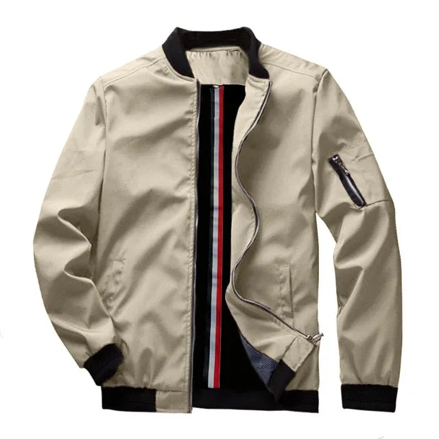 Spring New Men's Bomber Zipper Jacket