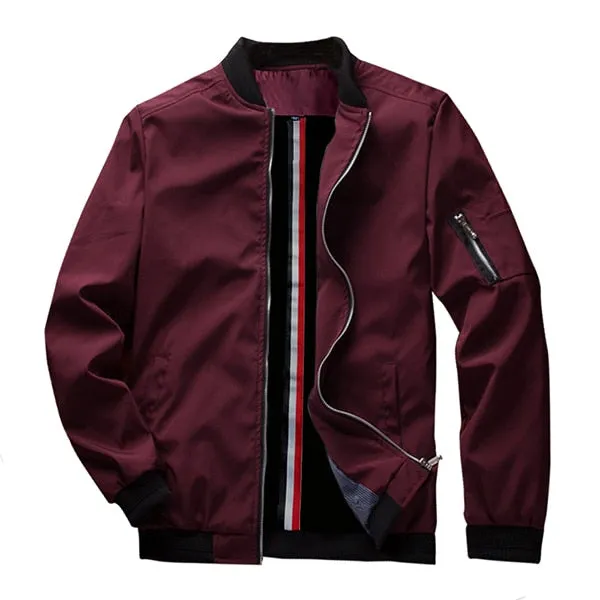 Spring New Men's Bomber Zipper Jacket