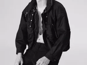 S/S06 ‘Icarus Surgit’ Black Mini Parachute Bomber with a Detachable Collar by Raf Simons