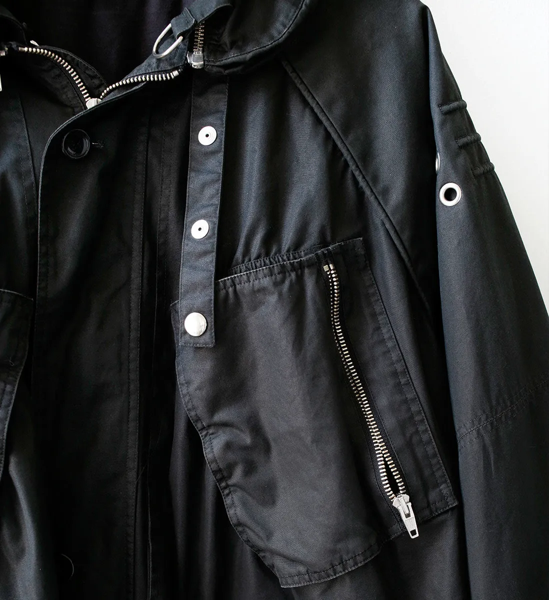 S/S06 ‘Icarus Surgit’ Black Mini Parachute Bomber with a Detachable Collar by Raf Simons