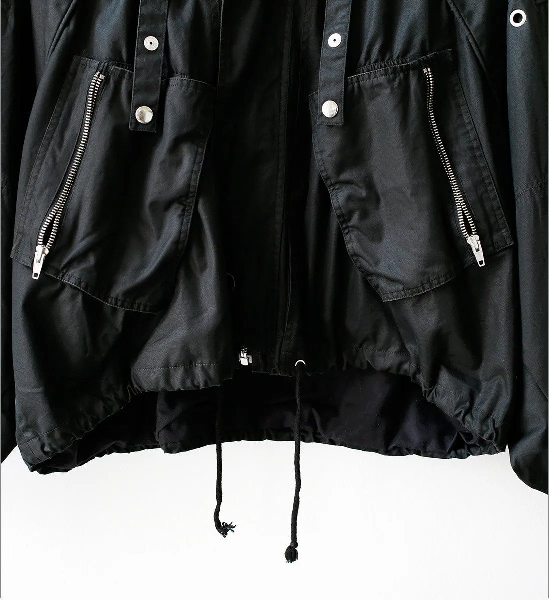 S/S06 ‘Icarus Surgit’ Black Mini Parachute Bomber with a Detachable Collar by Raf Simons