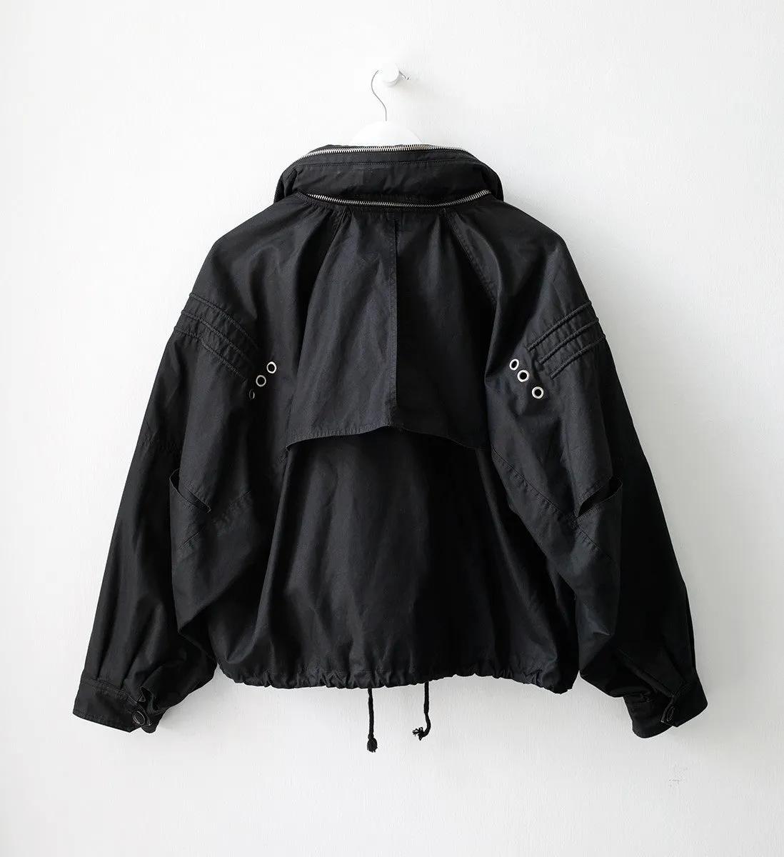 S/S06 ‘Icarus Surgit’ Black Mini Parachute Bomber with a Detachable Collar by Raf Simons