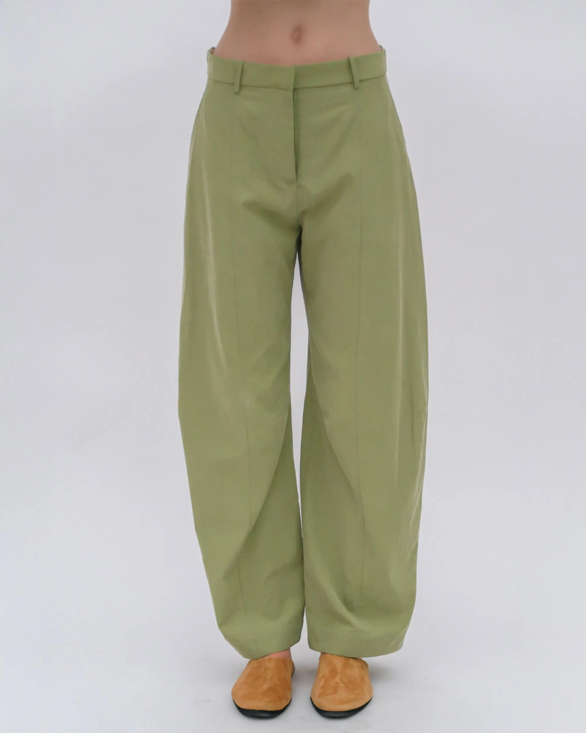 STRAIGHT TAPER TAB PANT - FLUID POPLIN