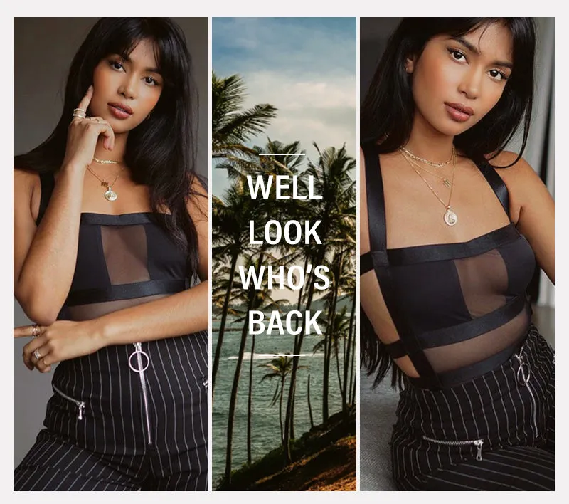 Strap Up Mesh Satin Bodysuit