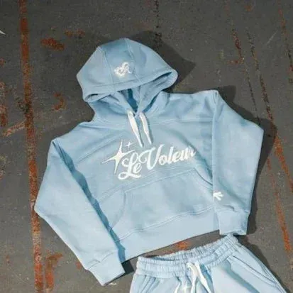 Streetwear Hoodie SweatpantsTwo Piece Set Y2K Clothes Mens Hip Hop Letters Embroidered Rhinestone Sequins Sweatshirt Pants Set