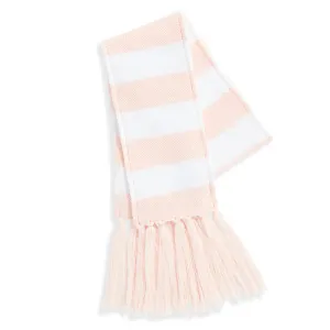 Striped Knit Scarf -- Light Pink/Pink Stripe