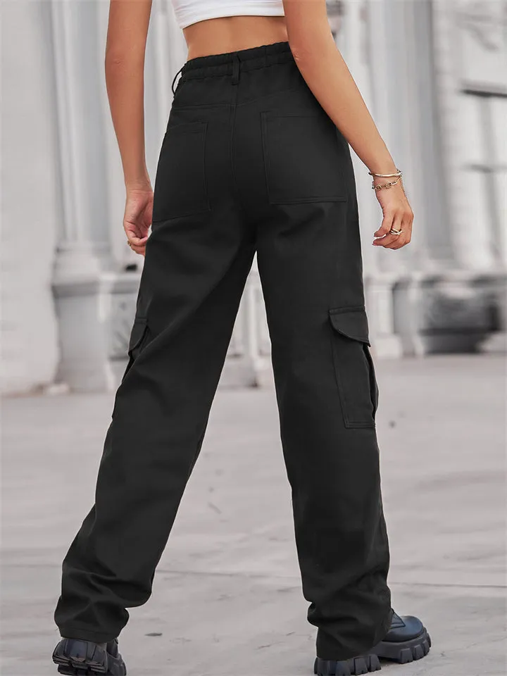 Stylish All Match Relaxed Women's Long Cargo Pants