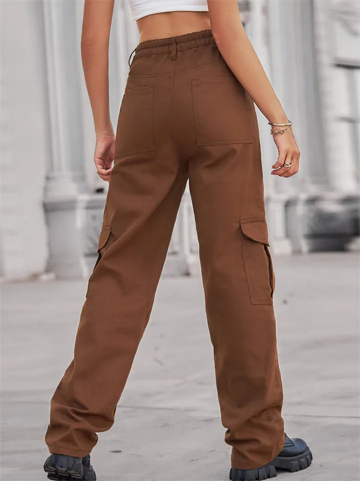 Stylish All Match Relaxed Women's Long Cargo Pants