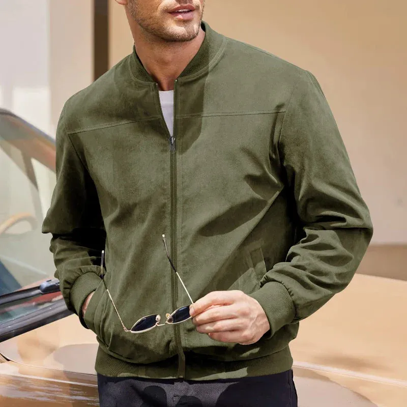 Suede Bomber Jacket