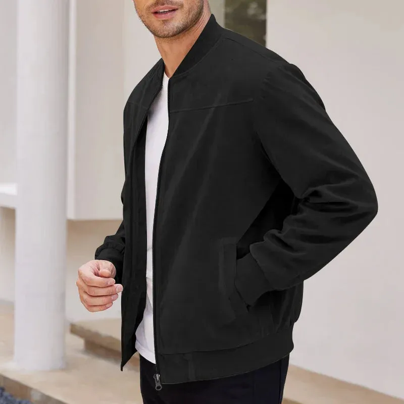 Suede Bomber Jacket