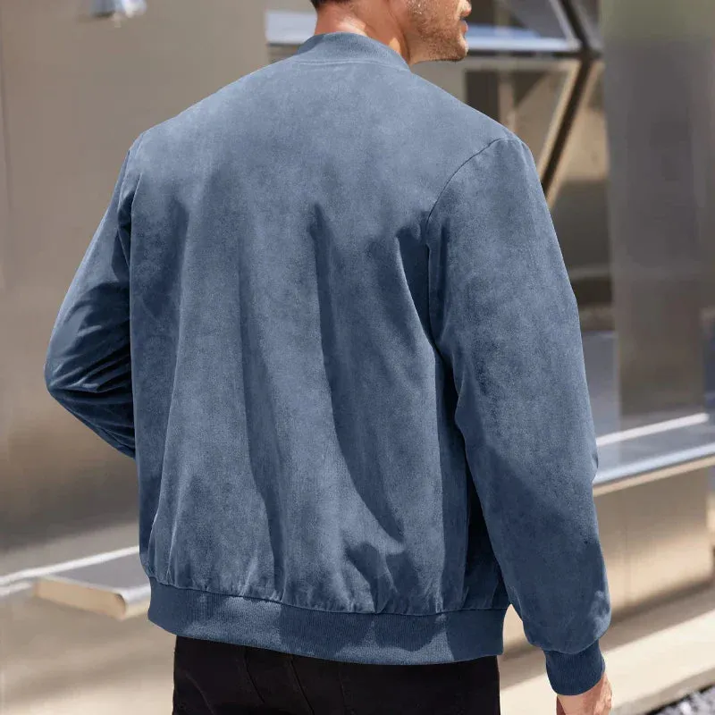 Suede Bomber Jacket