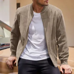 Suede Bomber Jacket
