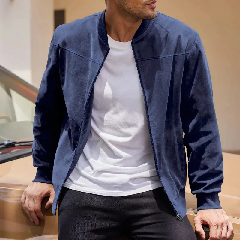 Suede Bomber Jacket