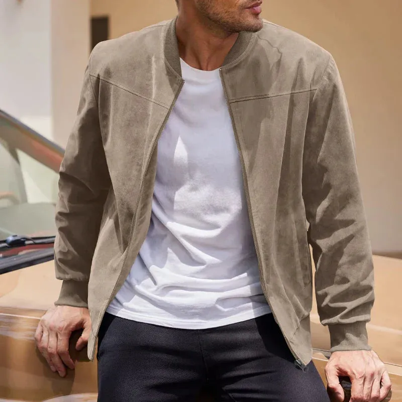 Suede Bomber Jacket