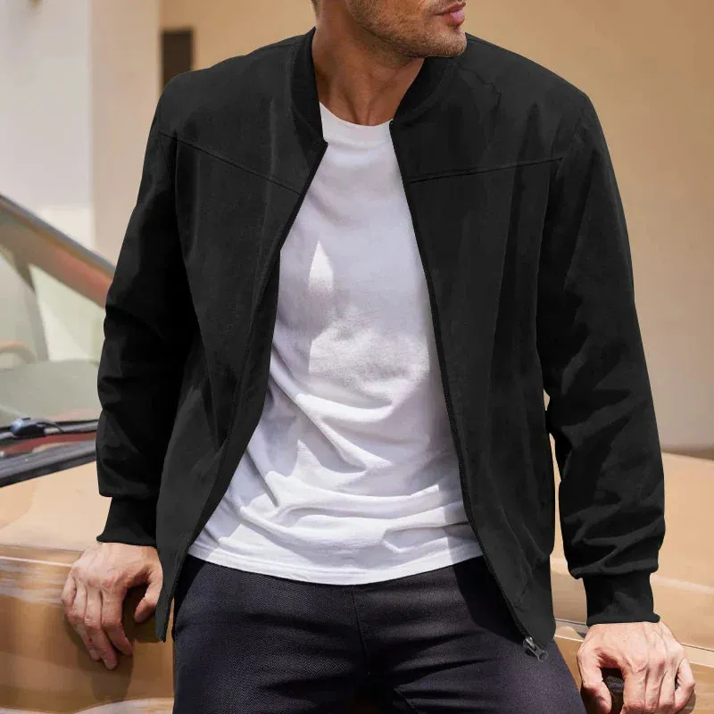 Suede Bomber Jacket