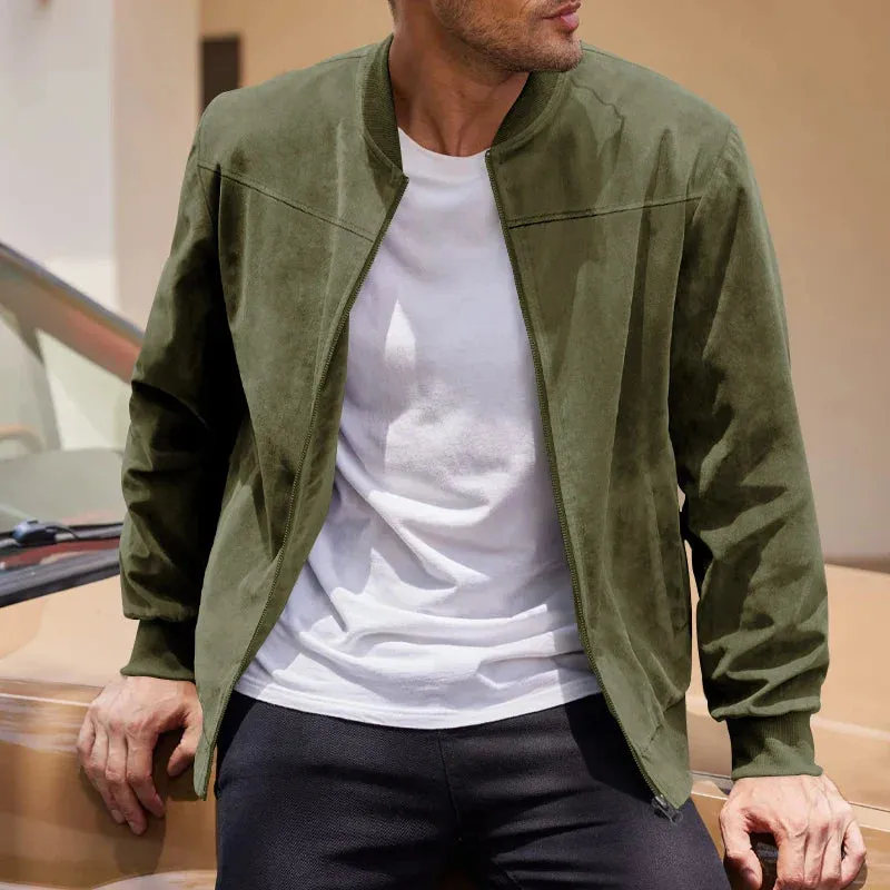 Suede Bomber Jacket