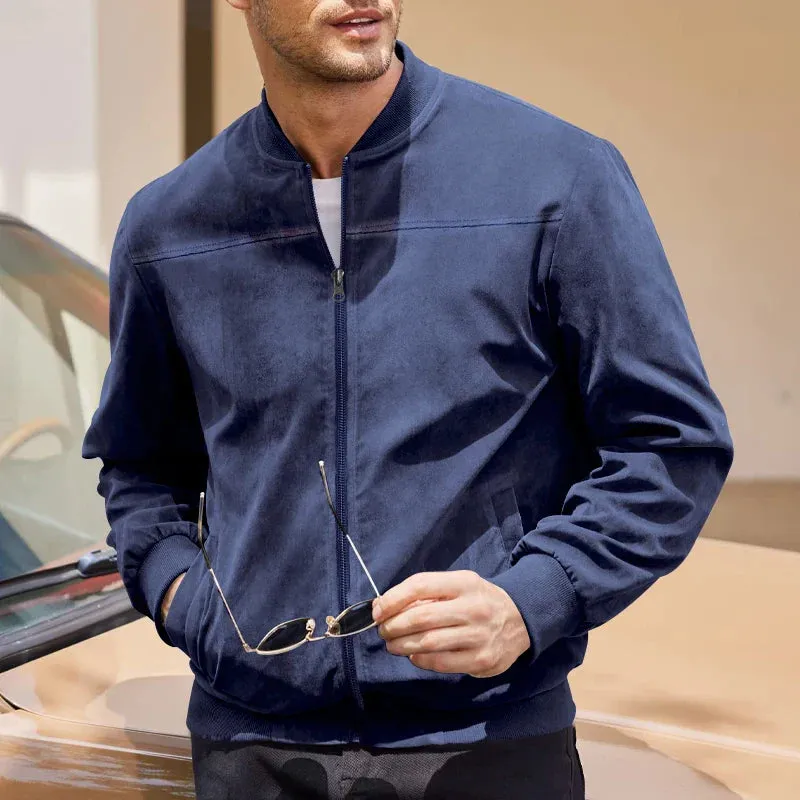 Suede Bomber Jacket
