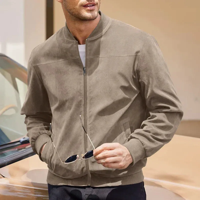 Suede Bomber Jacket