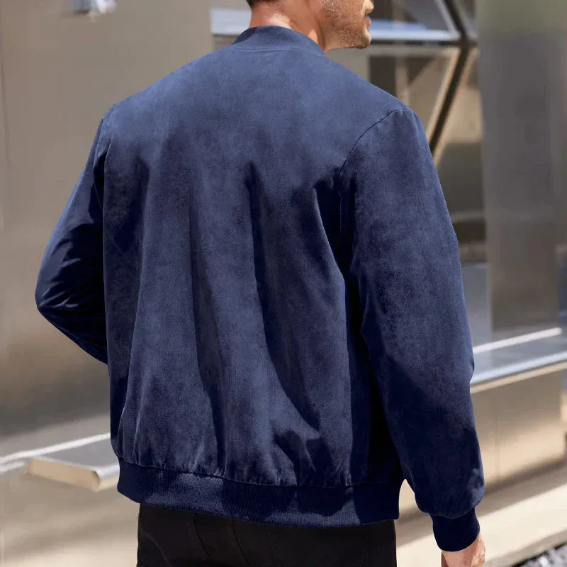 Suede Bomber Jacket