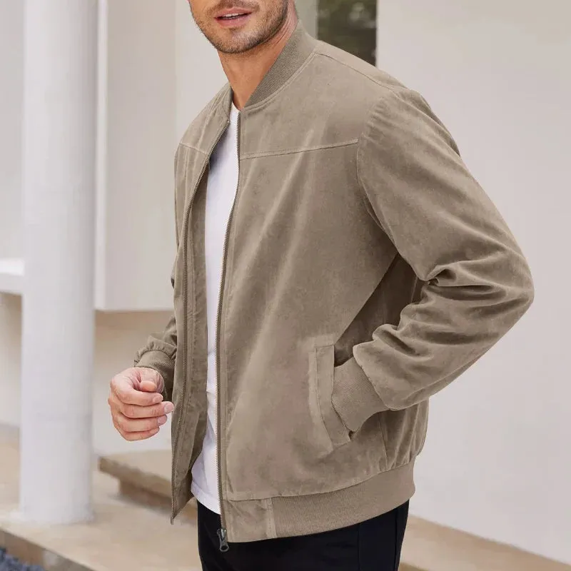 Suede Bomber Jacket