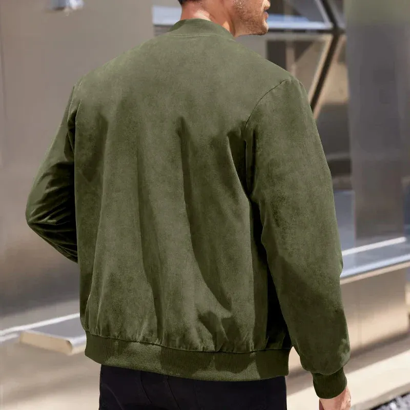 Suede Bomber Jacket