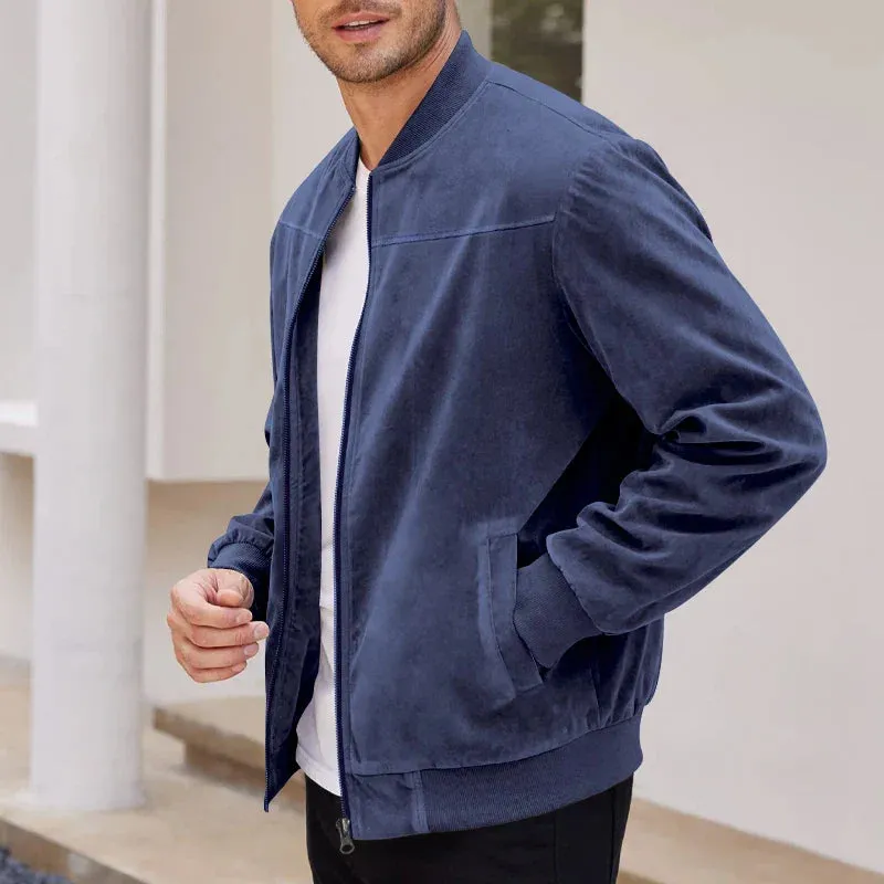 Suede Bomber Jacket