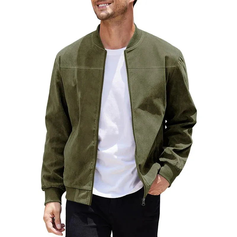 Suede Bomber Jacket
