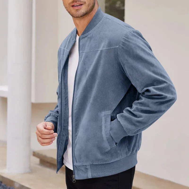 Suede Bomber Jacket