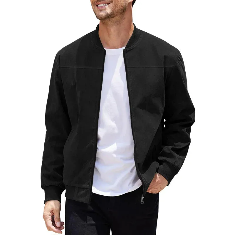 Suede Bomber Jacket