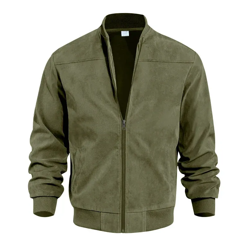 Suede Bomber Jacket