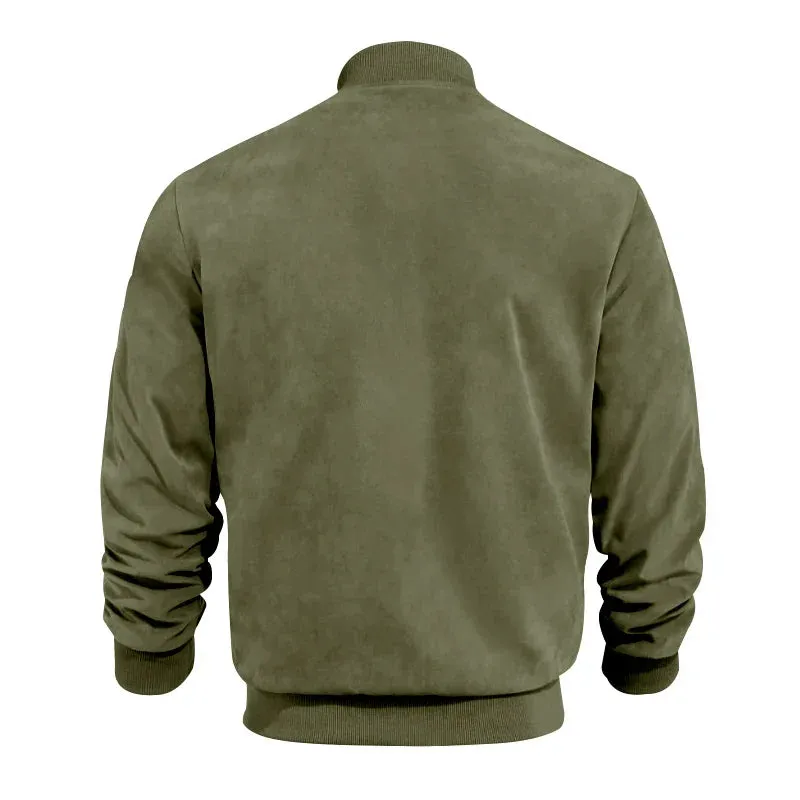 Suede Bomber Jacket