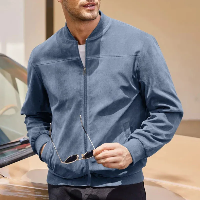 Suede Bomber Jacket