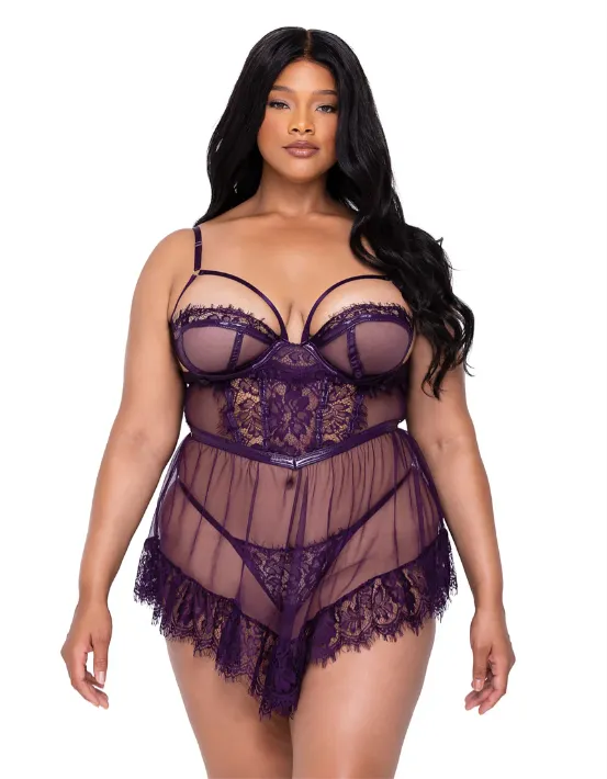 Sugar Plum Babydoll 2-Piece Set - LI655