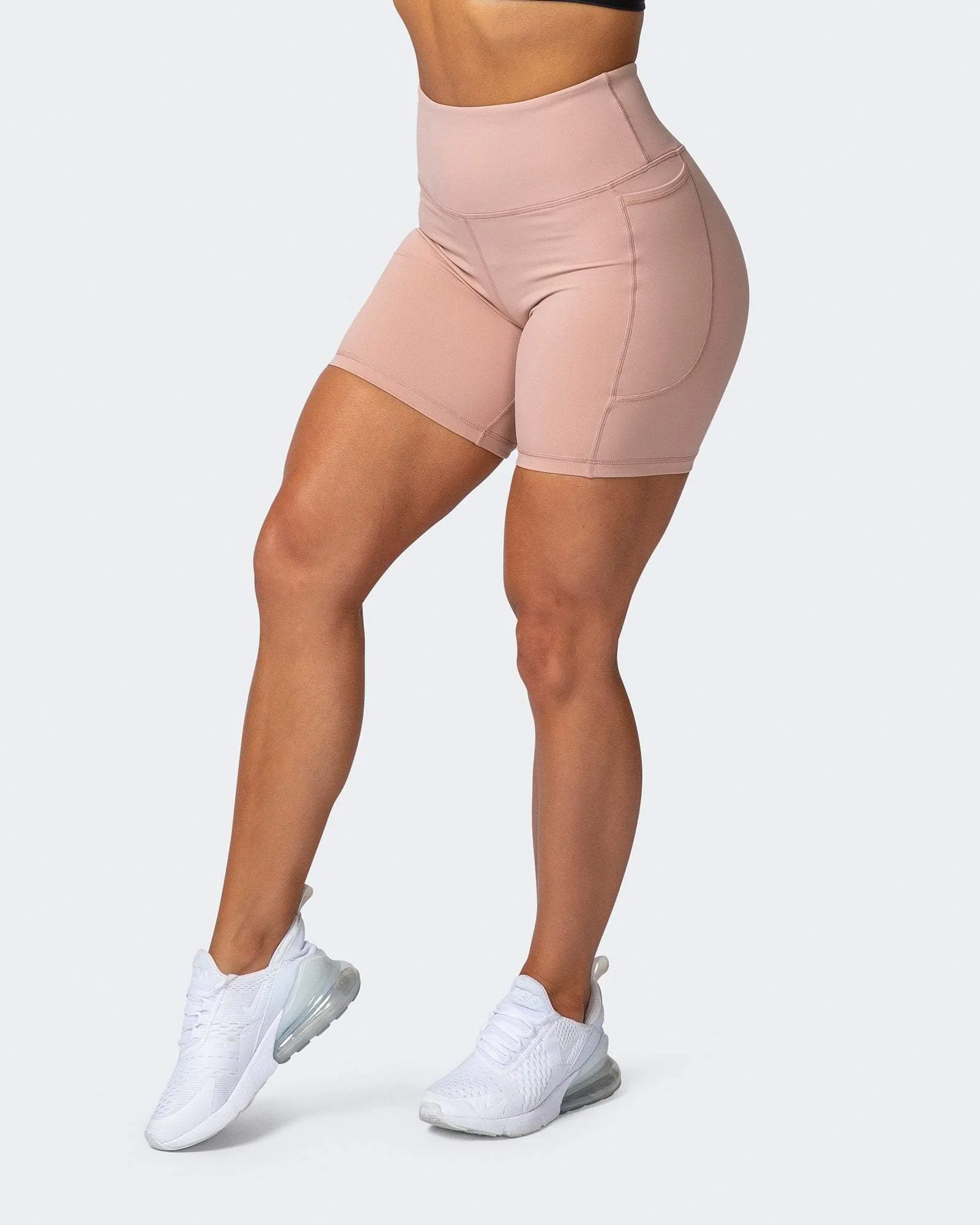 Superior Squat Pocket Bike Shorts - Mahogany Rose