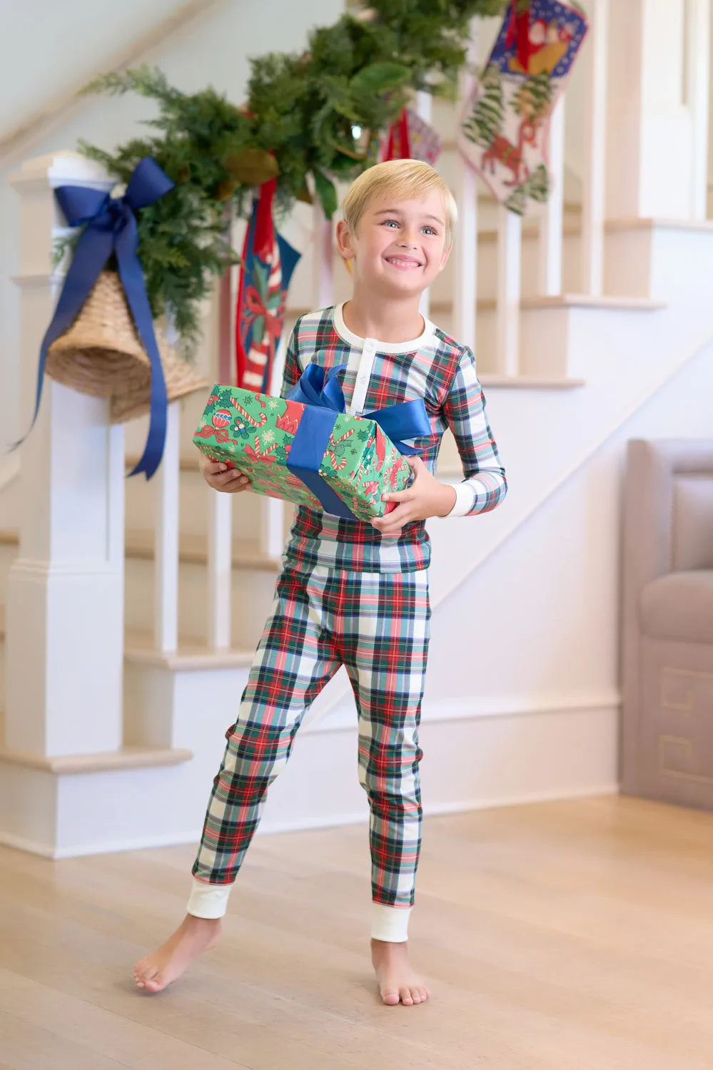 Sutton's Sweet Dream Set (Unisex) - Aiken Place Plaid with Palmetto Pearl