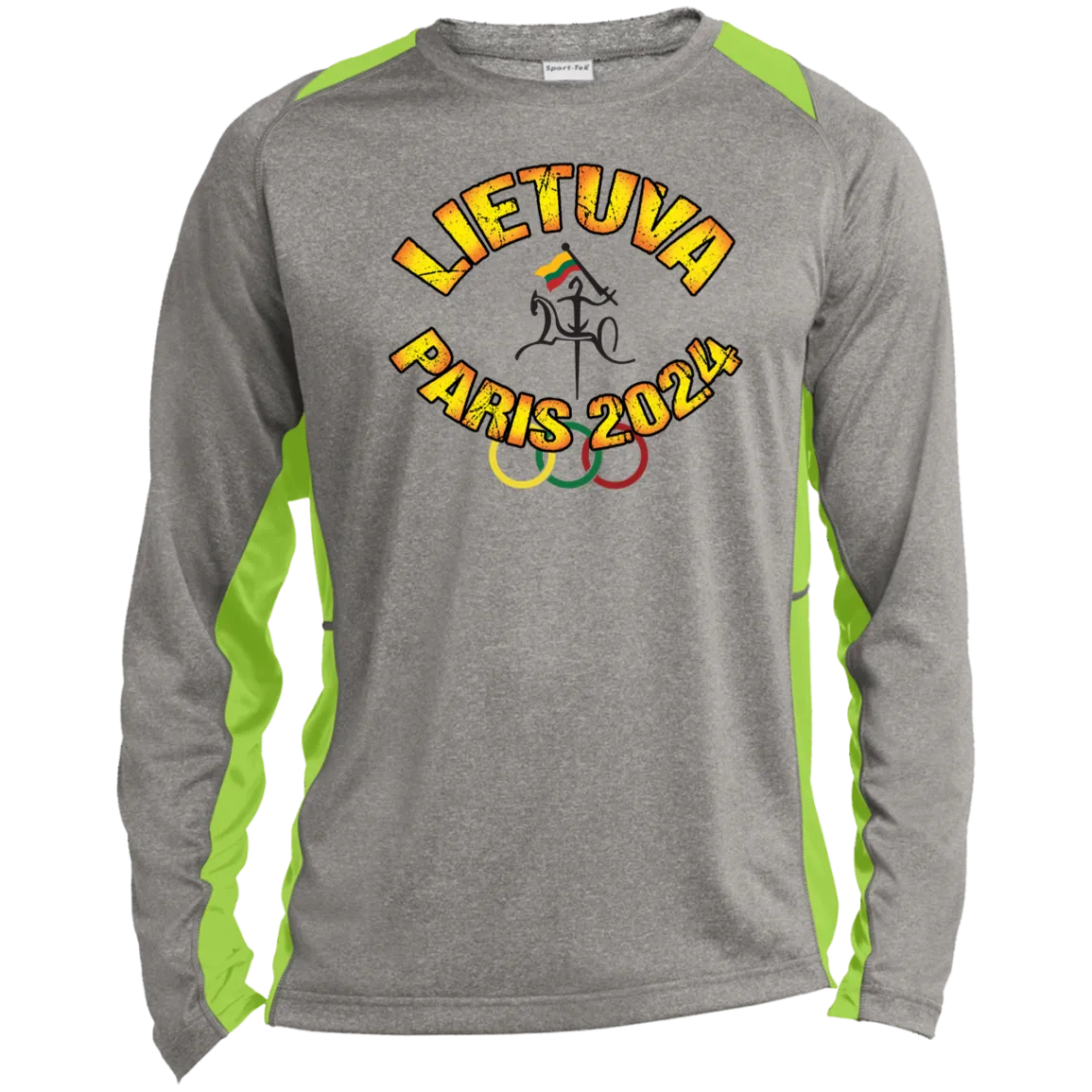 Team Lietuva 2024 Vytis - Men's Long Sleeve Colorblock Activewear Performance T