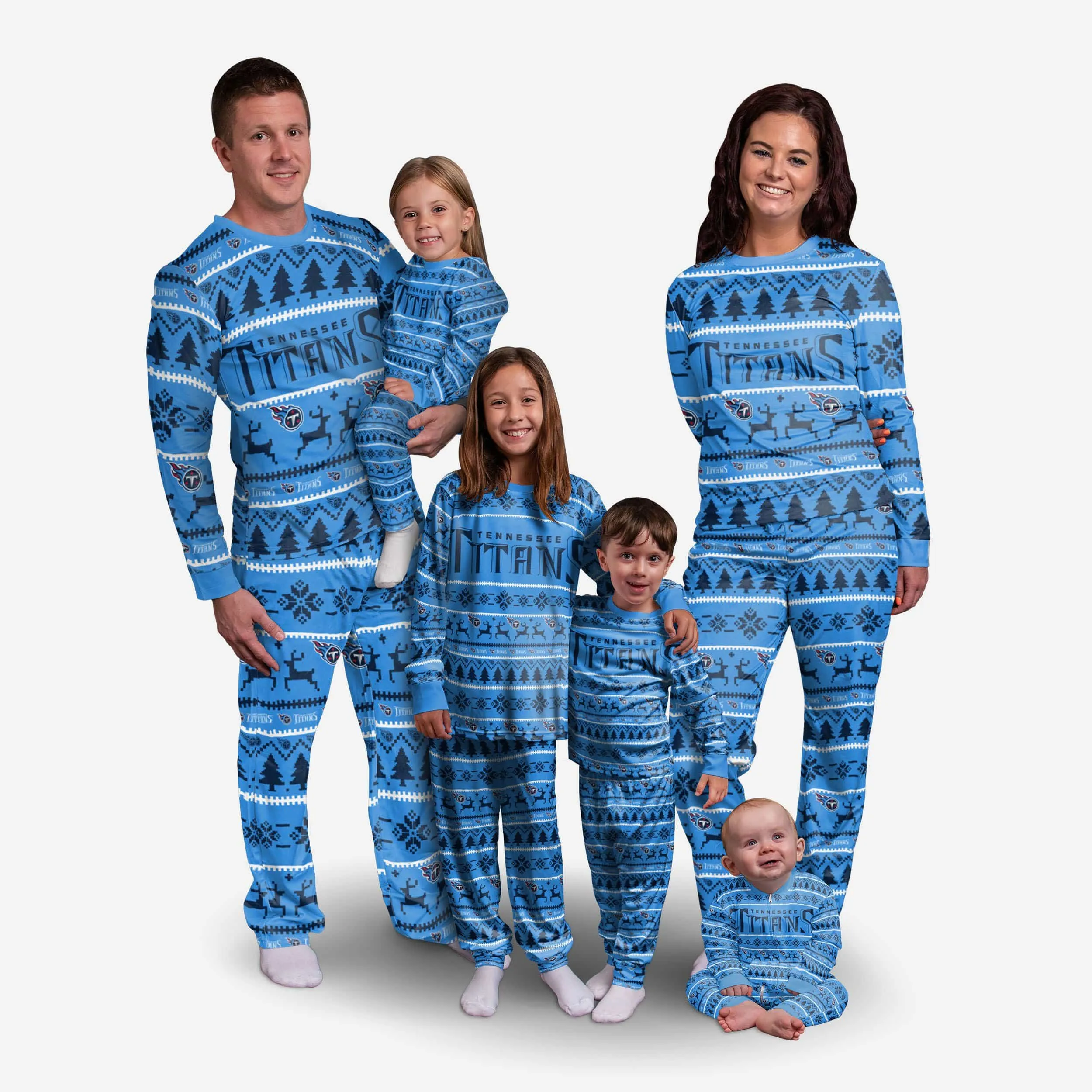 Tennessee Titans Youth Family Holiday Pajamas