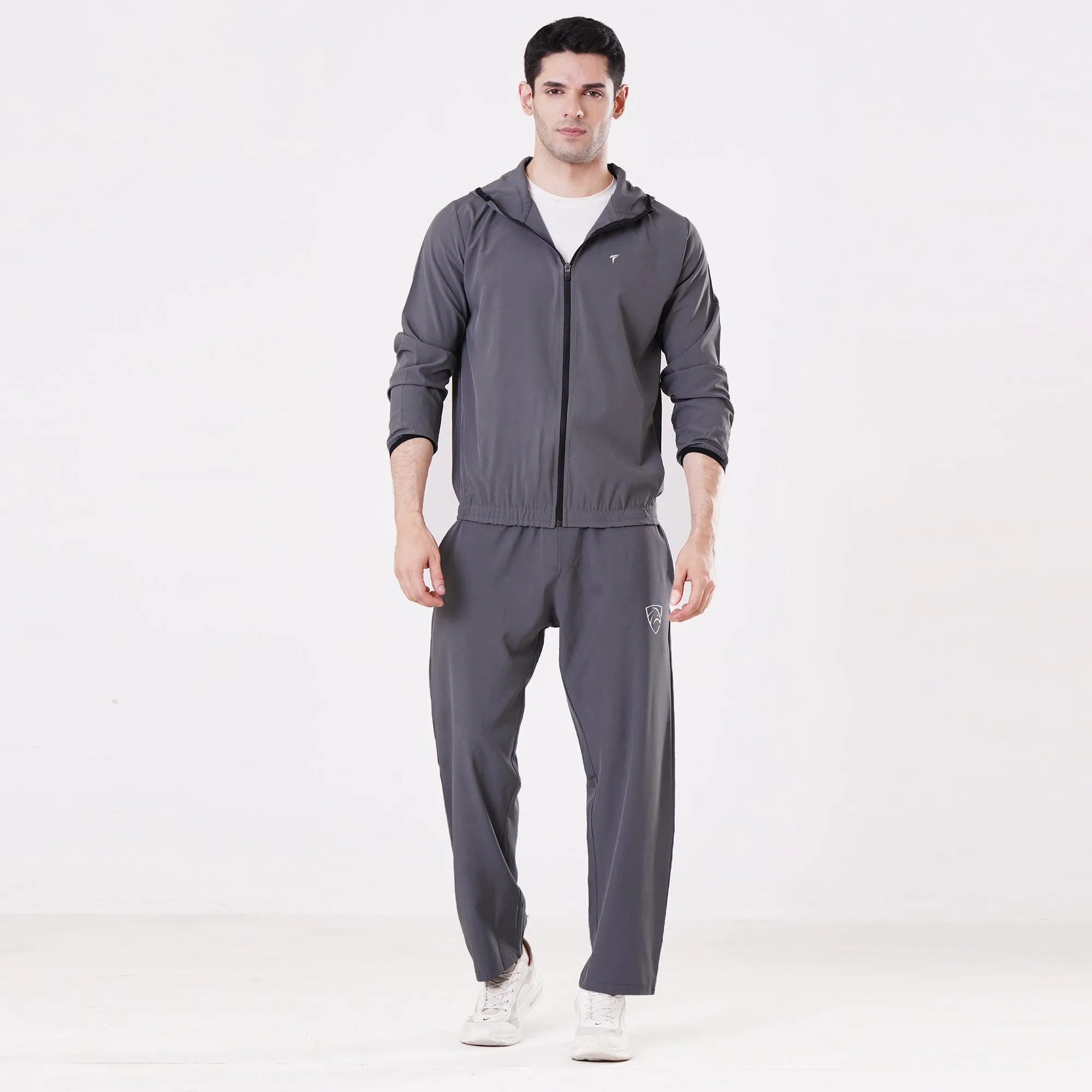 Tf-Essential Grey Running Hoodie Jacket