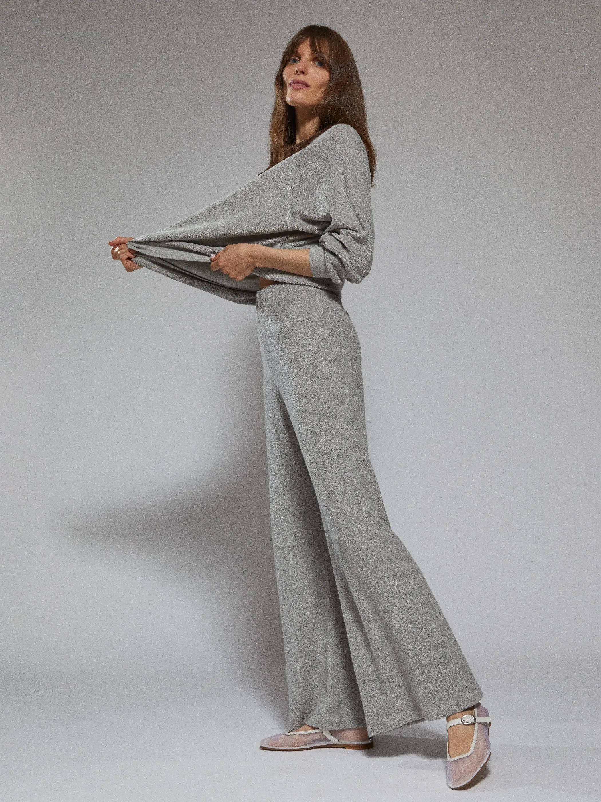 The Zephyra Flare Pants in Terry