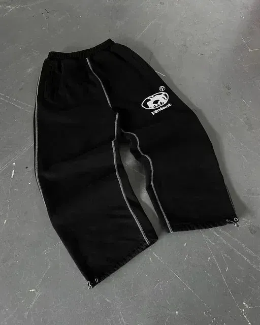 Tie Dye Sweatpants Y2K Retro Clothing Men's Women's Hip Hop Letter Loose Casual Pants Casual Stretch Waist Jogger Pants