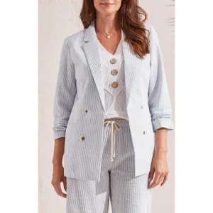Tribal 3/4 Sleeve Lined Blazer w/ Edge to Edge CF