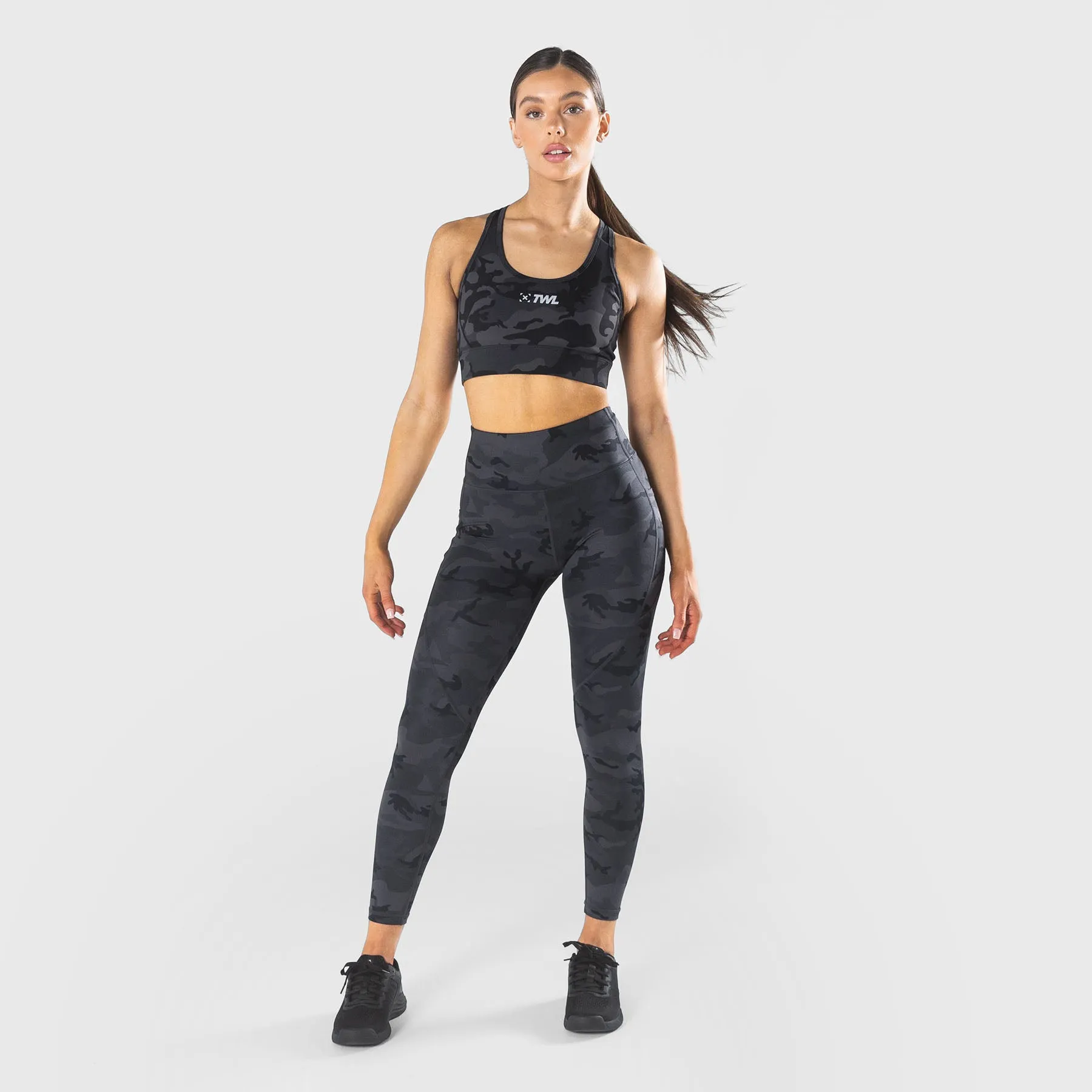 TWL - WOMEN'S ENERGY HIGH WAISTED 7/8 TIGHTS - BLACK CAMO