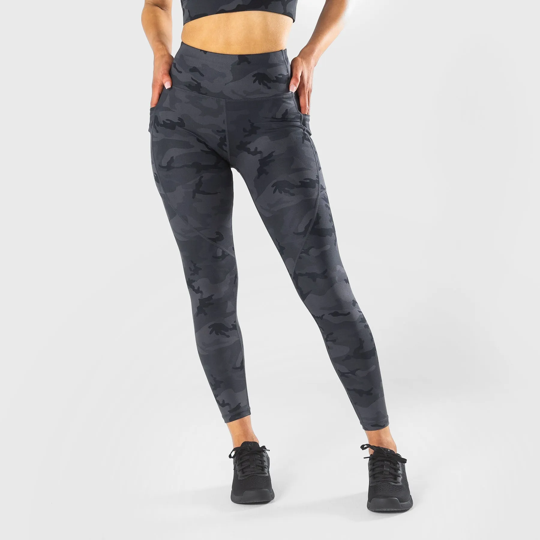 TWL - WOMEN'S ENERGY HIGH WAISTED 7/8 TIGHTS - BLACK CAMO
