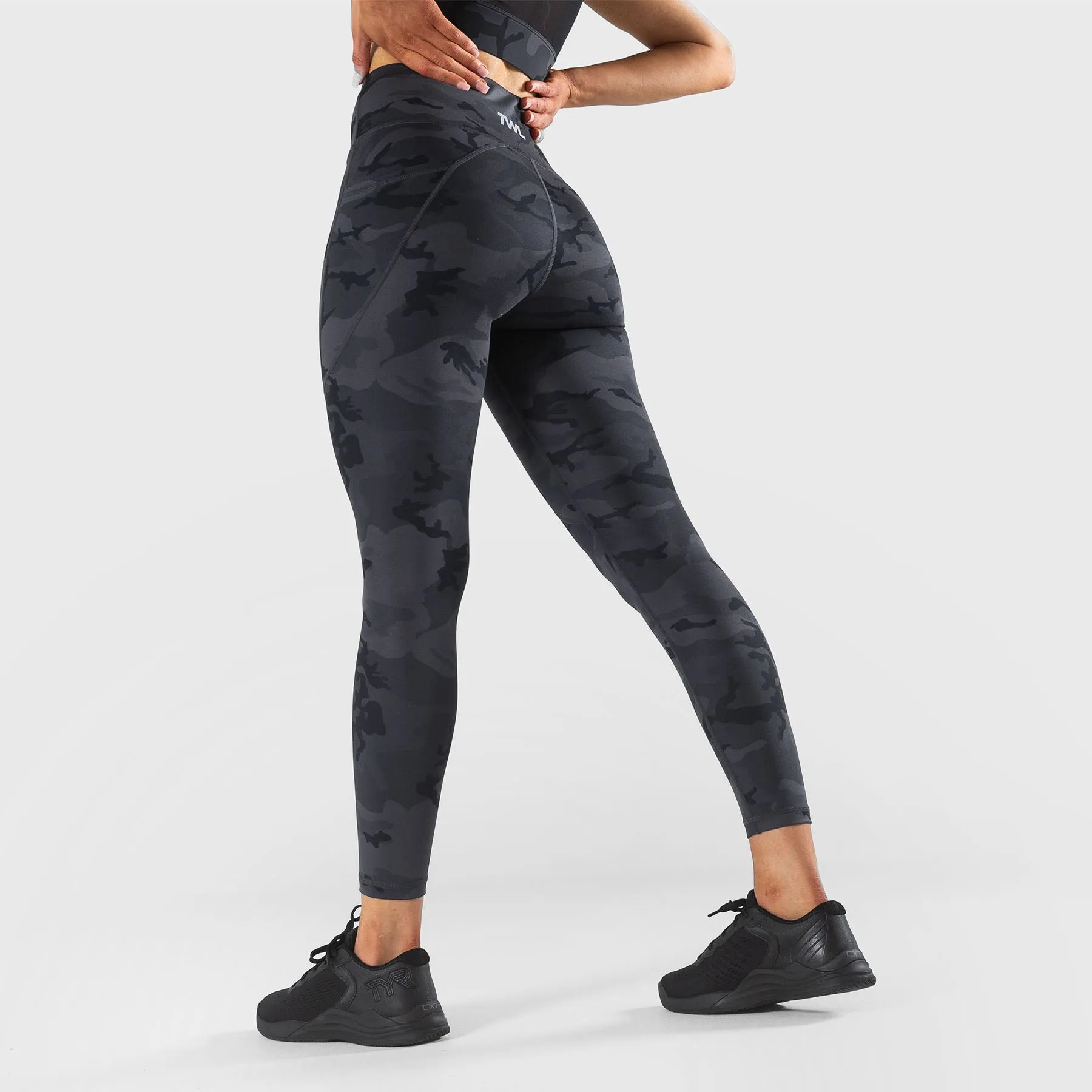 TWL - WOMEN'S ENERGY HIGH WAISTED 7/8 TIGHTS - BLACK CAMO